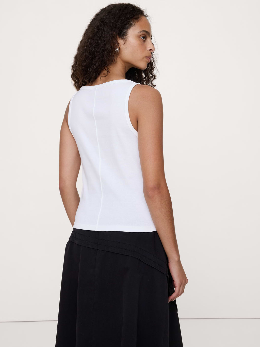 Minimalist Cotton Tank - White