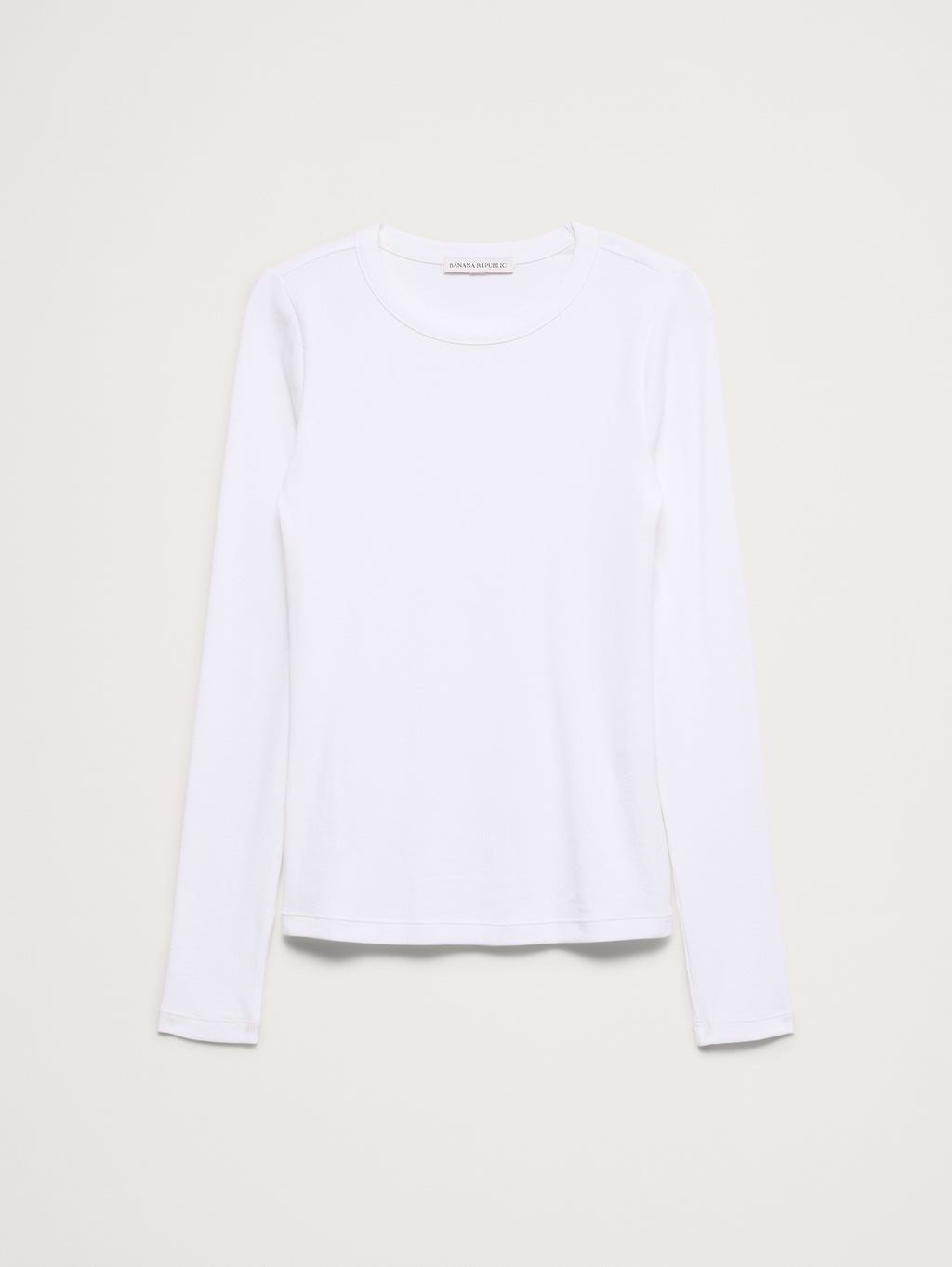 Ribbed Crew-Neck T-Shirt - White