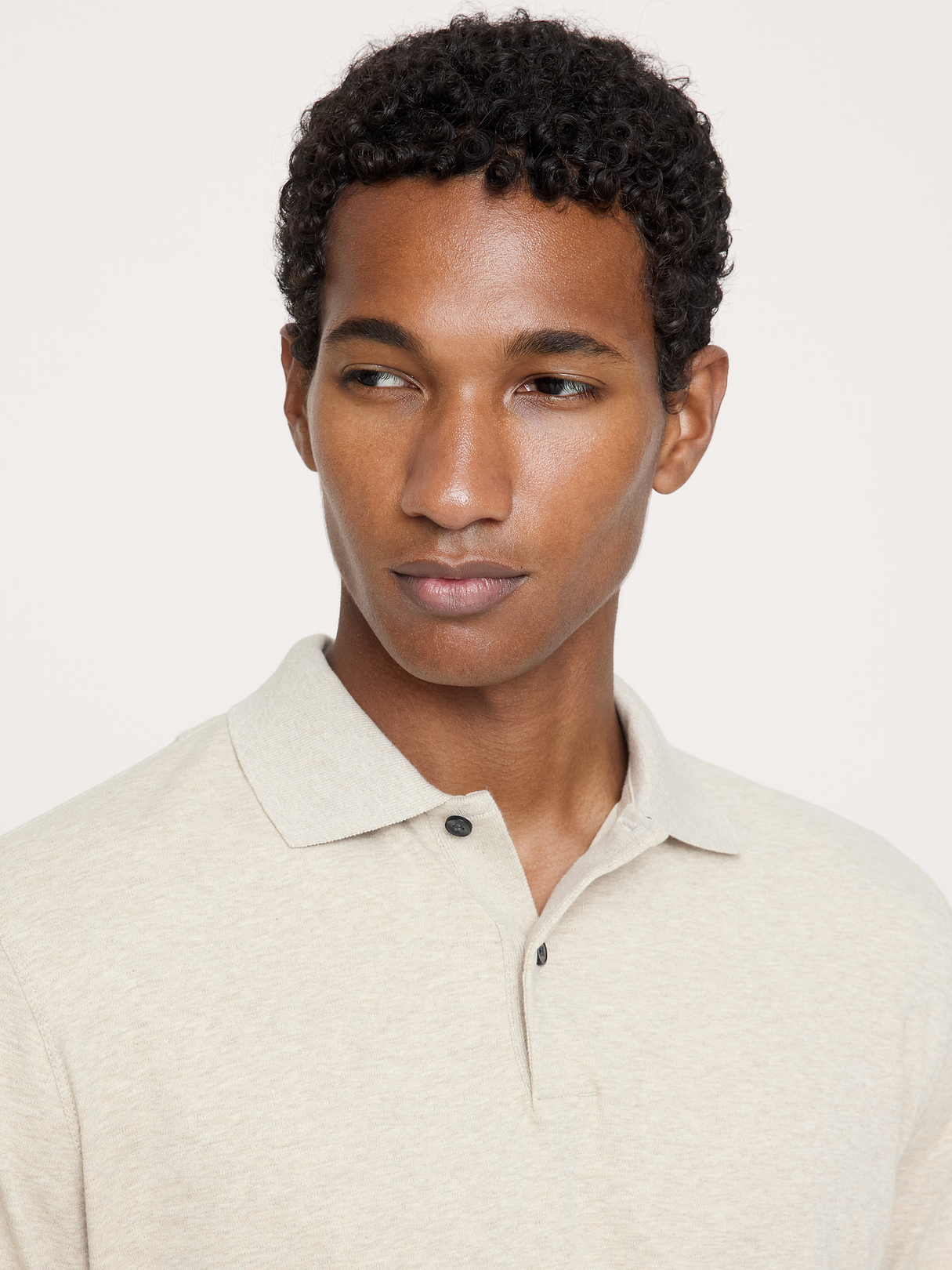 Luxury-Touch Polo - Heather Camel