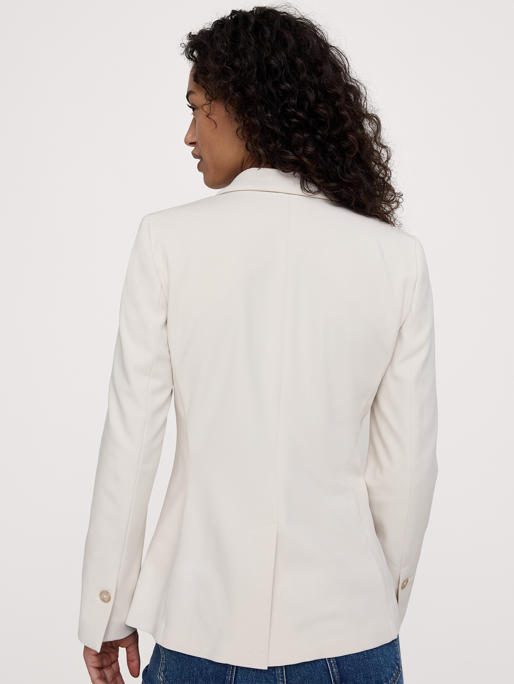 Slim City Stretch Blazer - Cream White