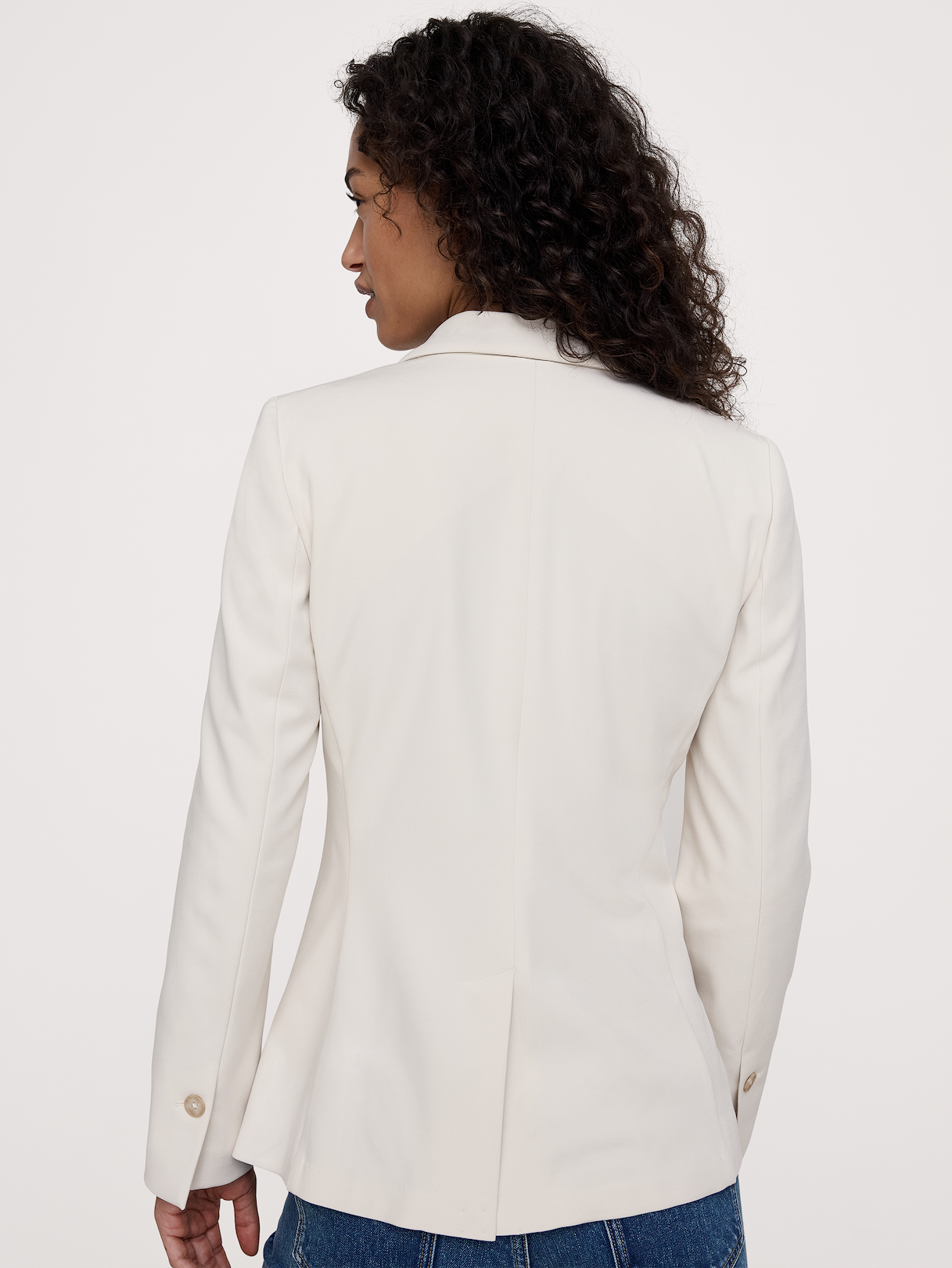 Slim City Stretch Blazer - Cream White