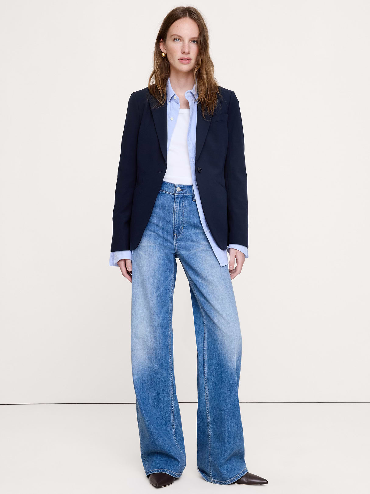Slim City Stretch Blazer - Navy Blue