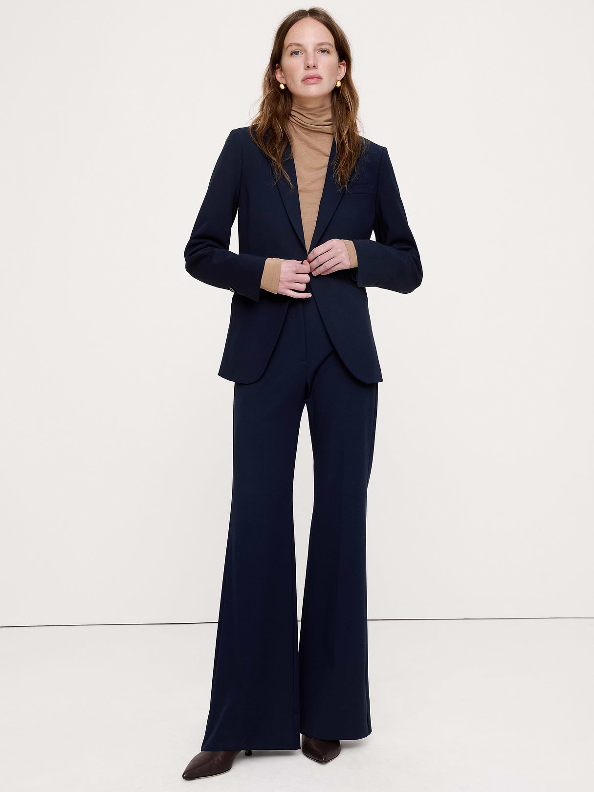 Slim City Stretch Blazer - Navy Blue