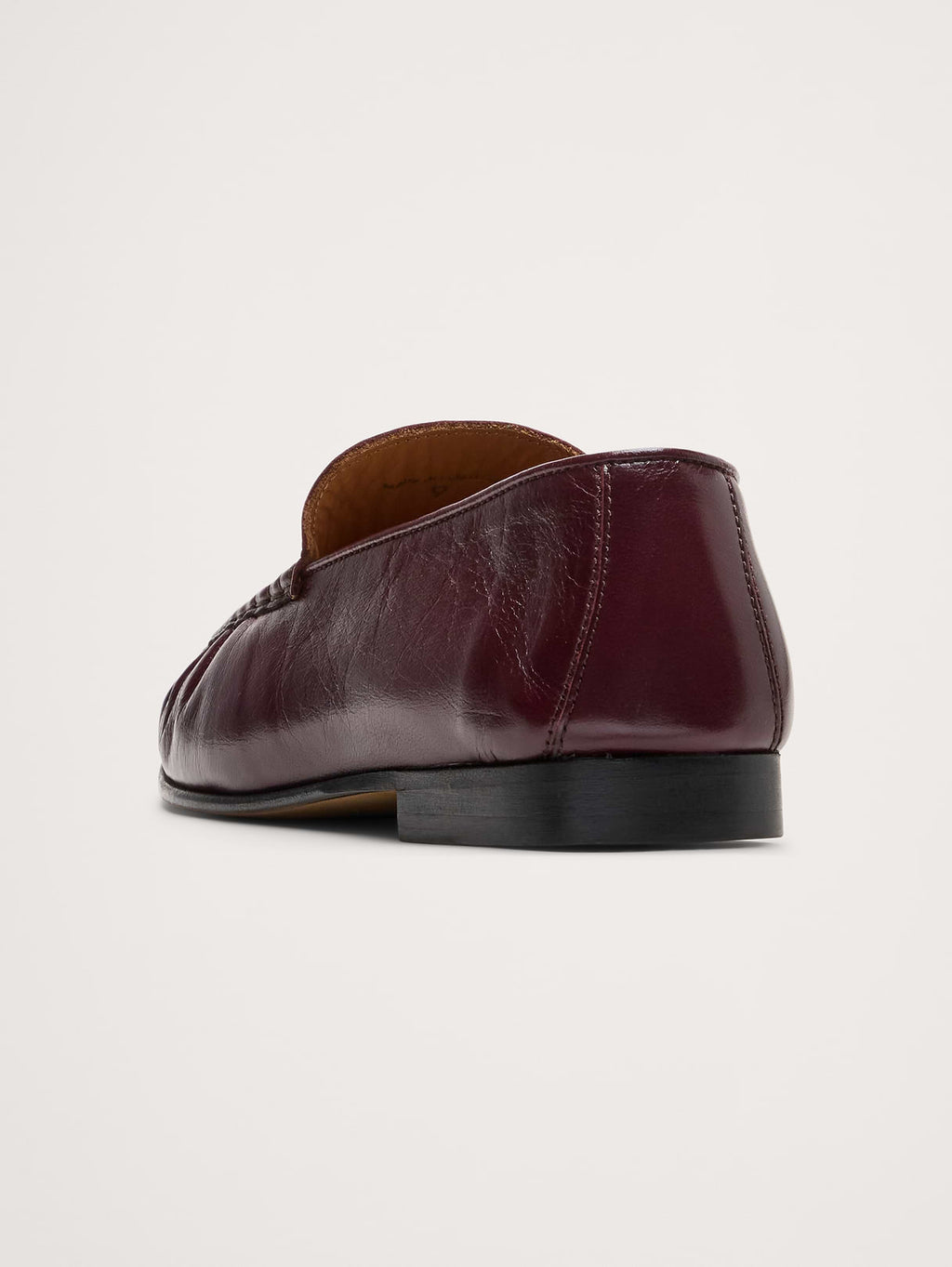 Leather Moc-Toe Loafer - Burgundy Wine