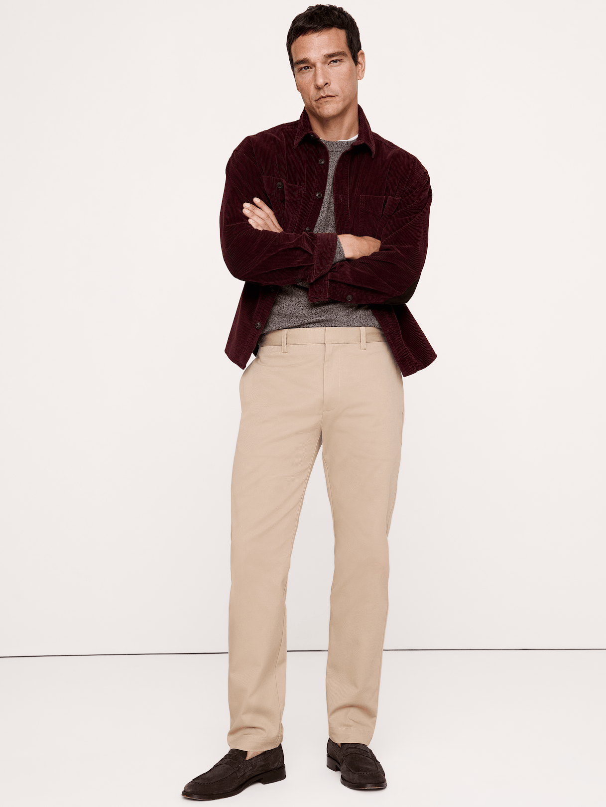 Straight Italian-Stretch Chino - Khaki Beige