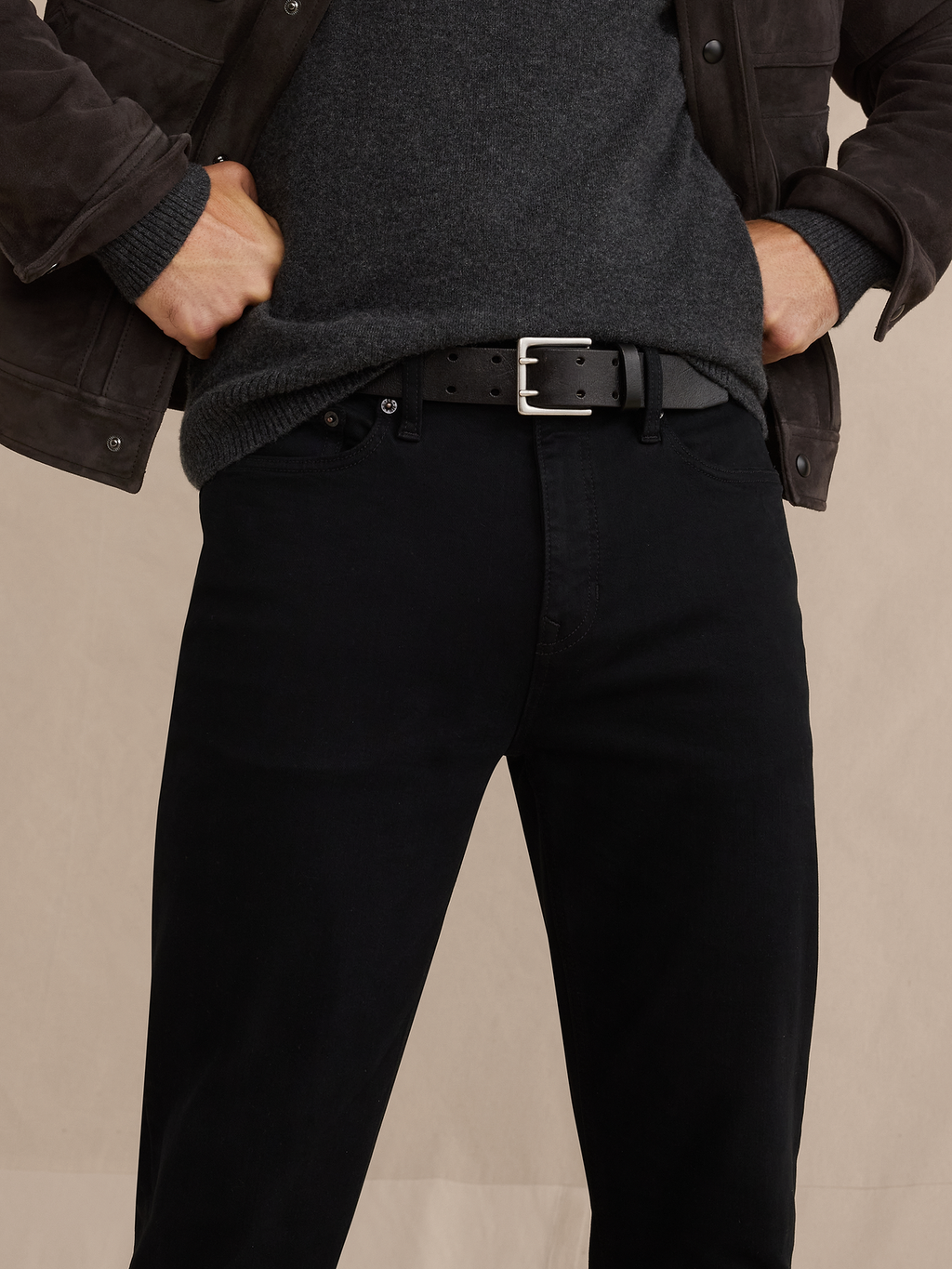 Slim Luxe Traveler Jean - Black Wash