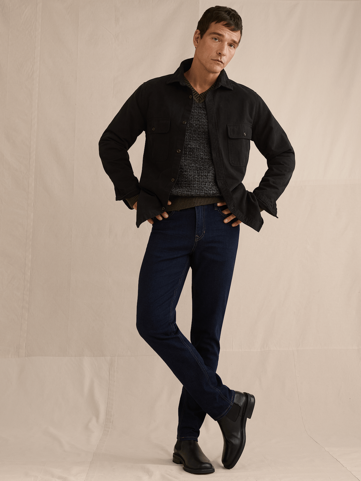 Slim Luxe Traveler Jean - Medium Dark Wash