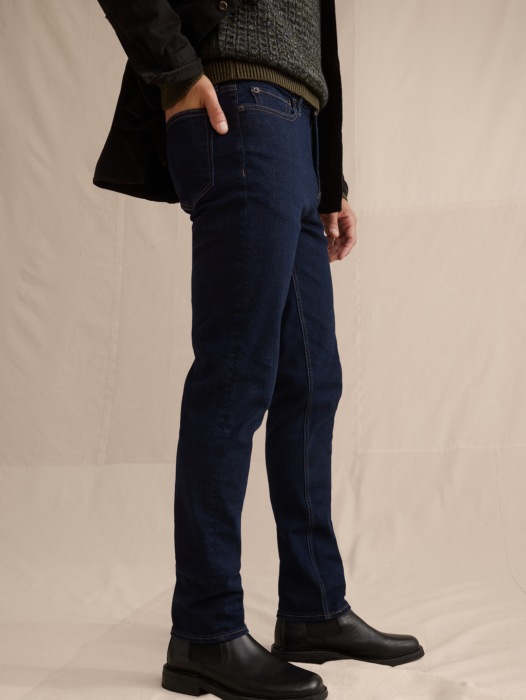 Slim Luxe Traveler Jean - Medium Dark Wash