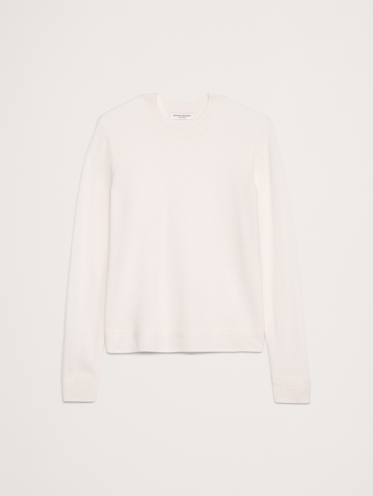 Lightweight Cashmere Crew-Neck Sweater - Cream White