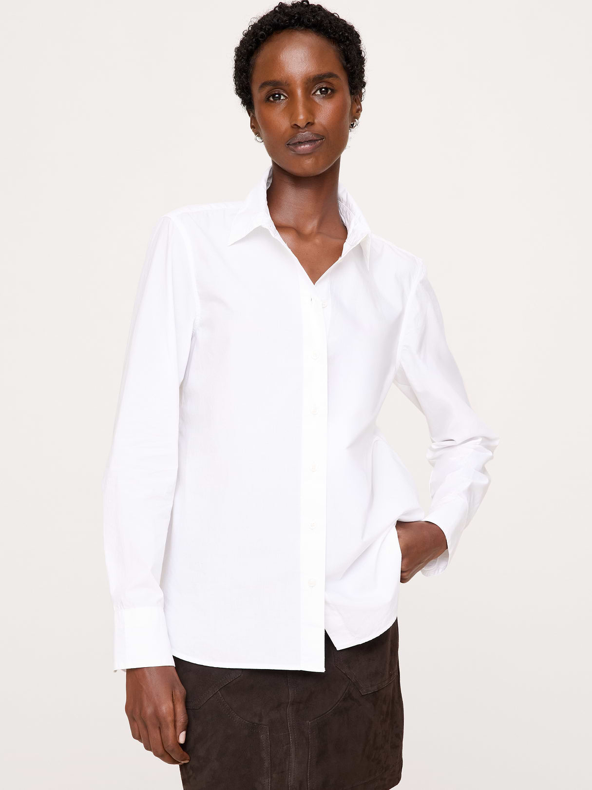 The Everyday Shirt in Cotton Poplin - White