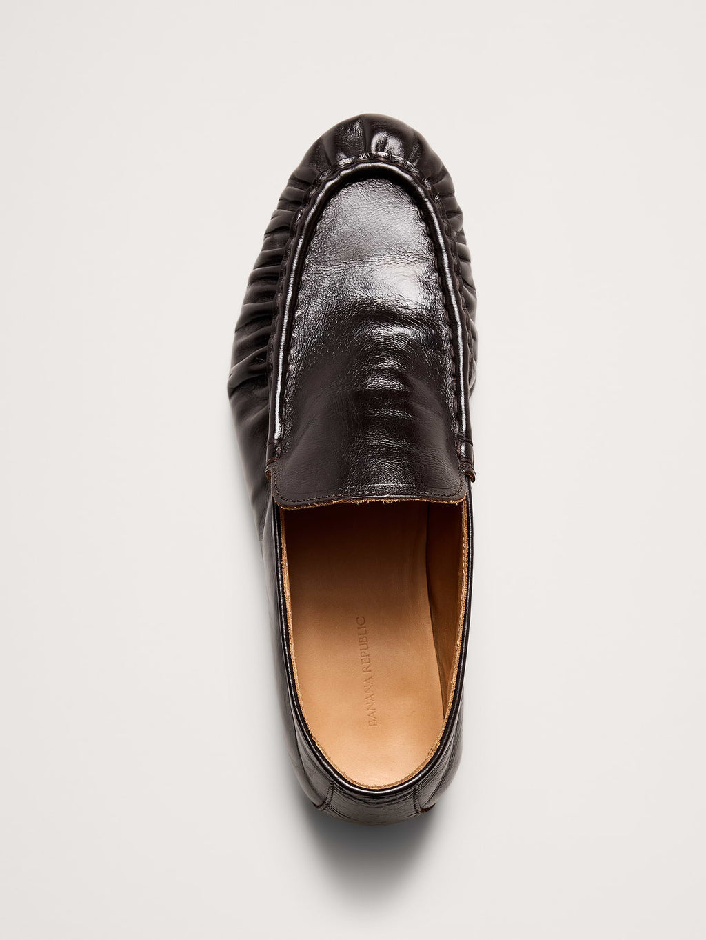 Leather Moc-Toe Loafer - Dark Truffle Brown