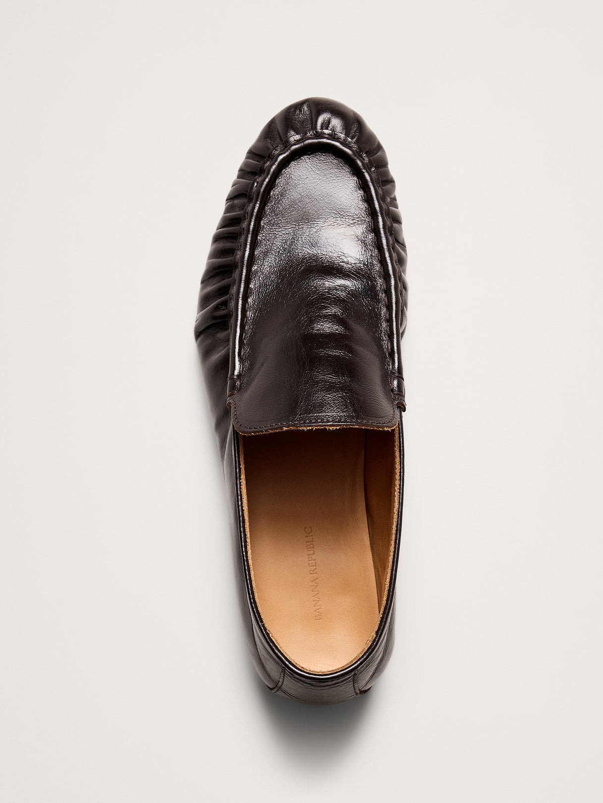 Leather Moc-Toe Loafer - Dark Truffle Brown