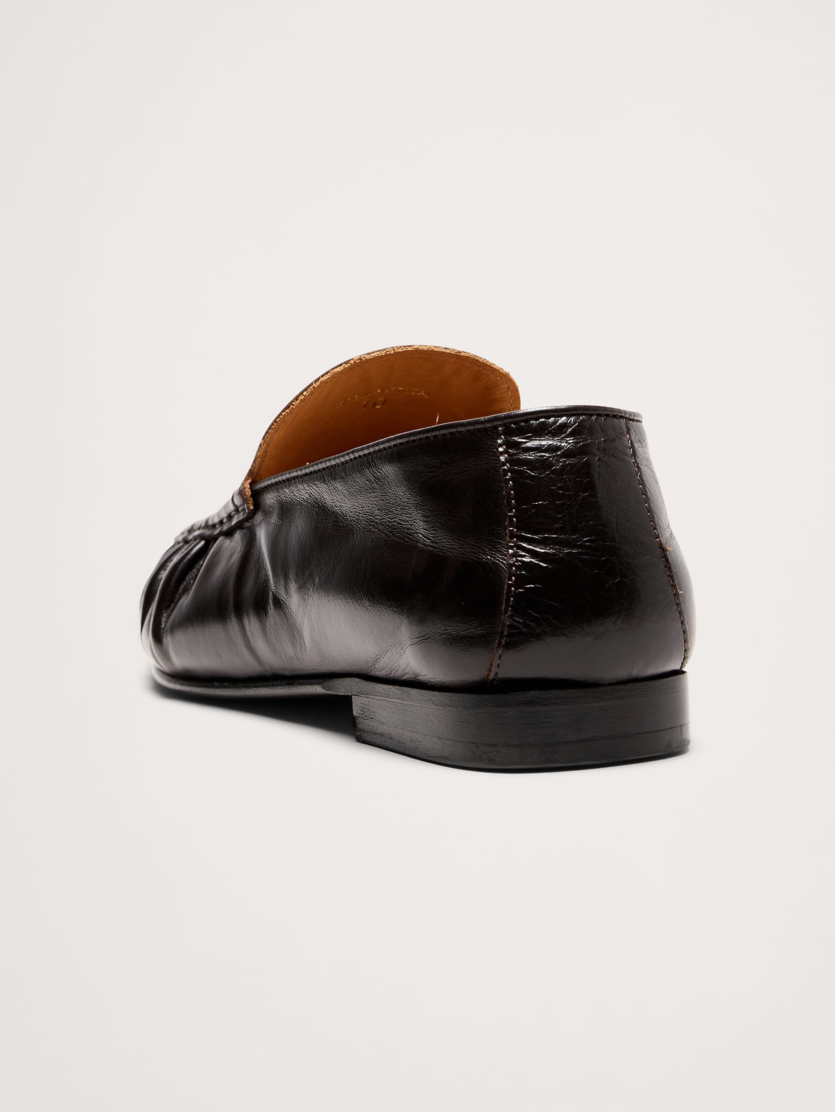 Leather Moc-Toe Loafer - Dark Truffle Brown
