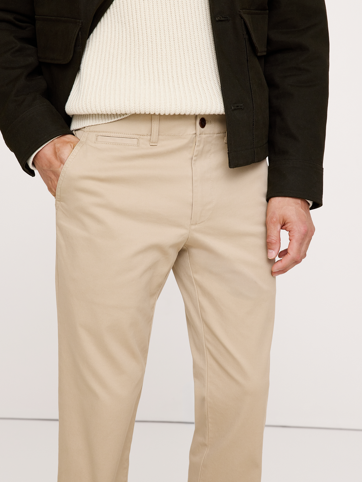 Straight Lived-In Chino - Workwear Khaki Beige