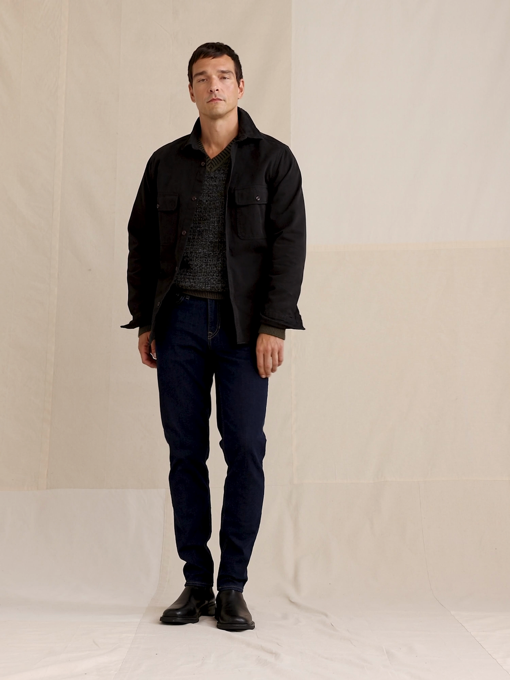 Slim Luxe Traveler Jean - Medium Dark Wash